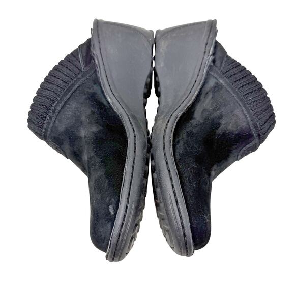 UGG Australia Gael Wedge Mule Clog Shoes size 8 Black Suede - Picture 7 of 16